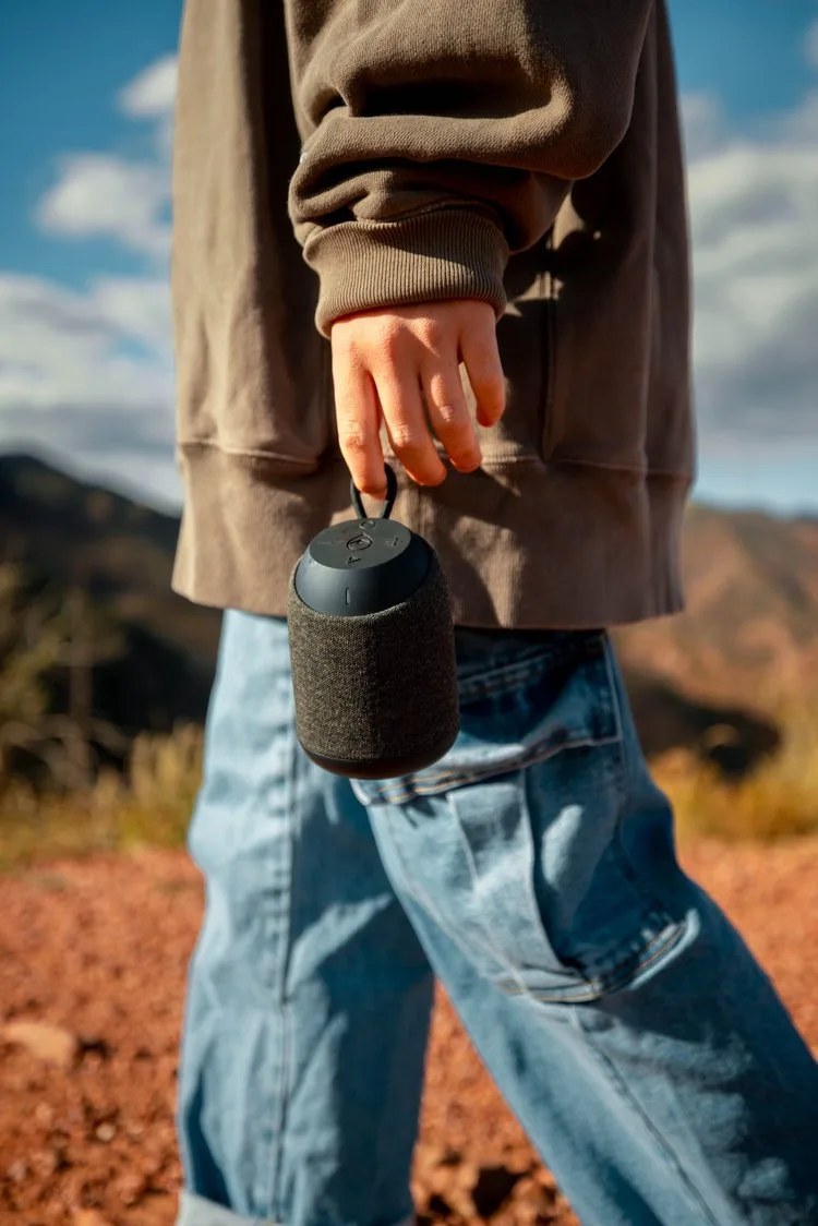 Portable audio product in an outdoor setting